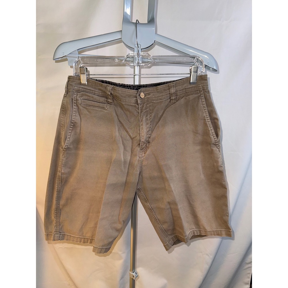 Tentree Mens Destination Shorts Size 32 Khaki Tan Organic Cotton Chino Casual